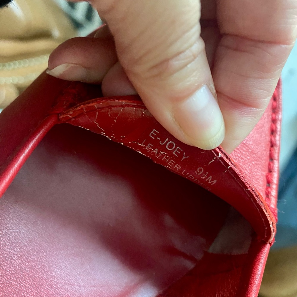 Vintage Etienne Aigner Red Women's Loafers - Picture 4 of 4